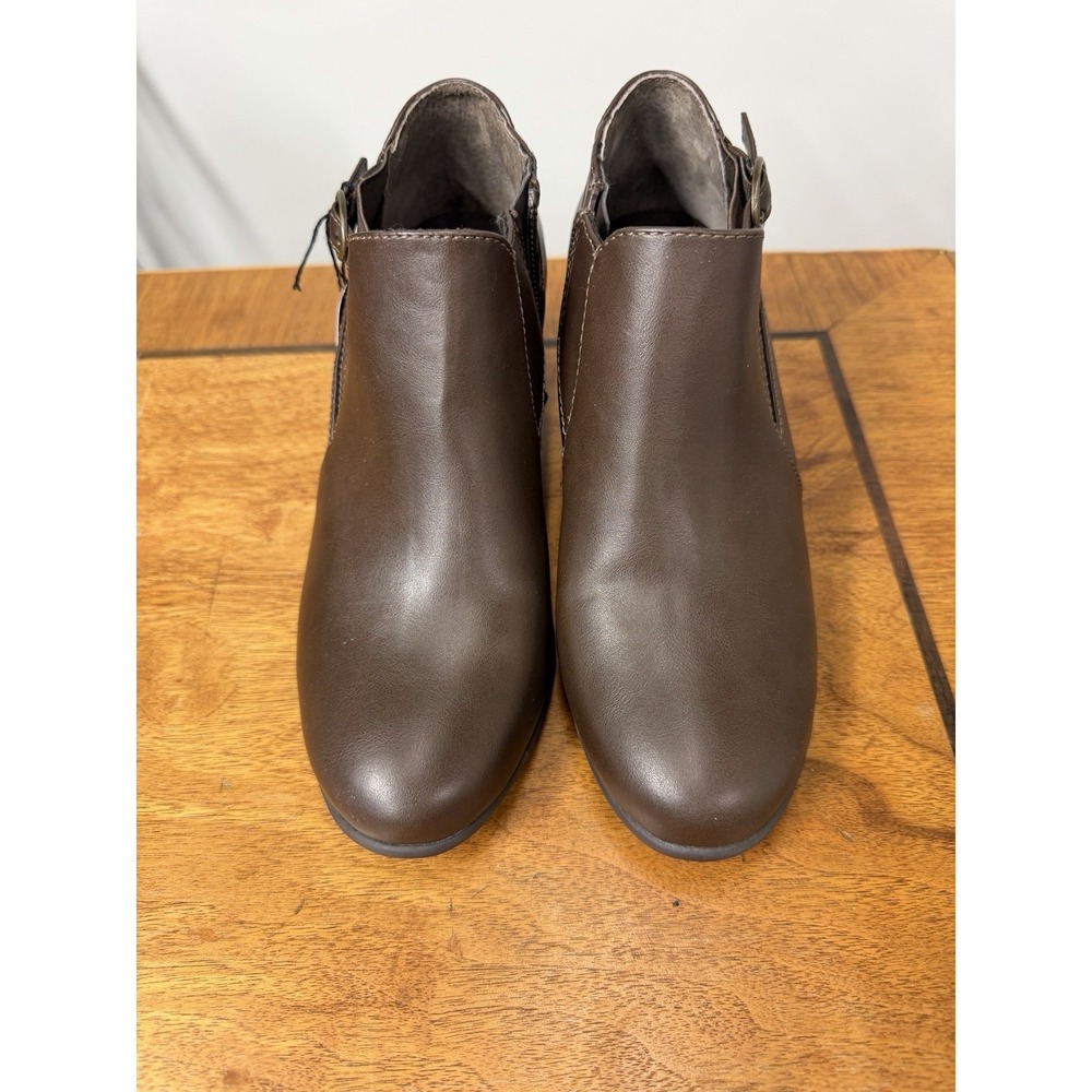 Croft & Barrow Women's 6.5 ORTHOLITE‎ ECO INES Brown Faux Leather Ankle Boot,